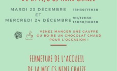 Ouverture les 23 et 24 décembre