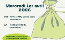 Visite du centre de tri le 1er avril matin